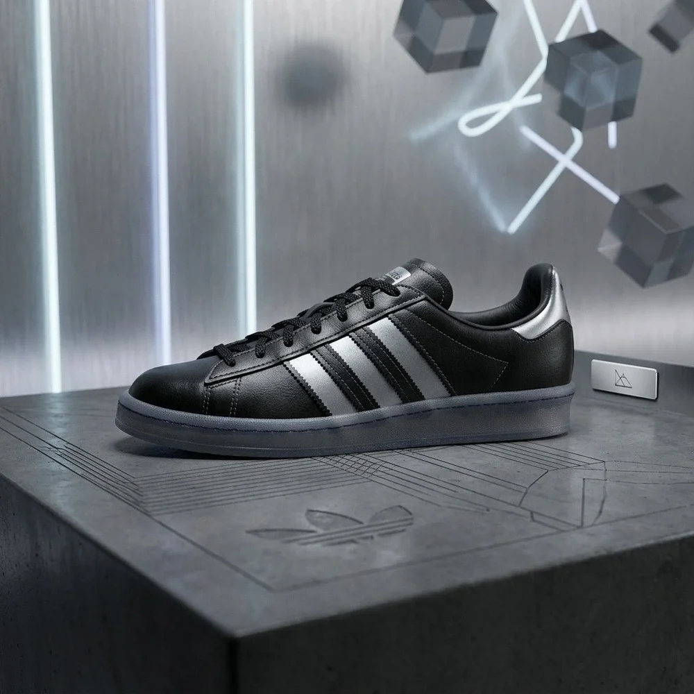 Adidas Campus 80s LA Rave Scene Core Black Silver Mens Size 7 GY4600 NWOB